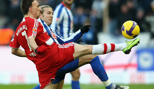Franck Ribery (gegen Andrei Woronin) konnte sich kaum in Szene setzen
