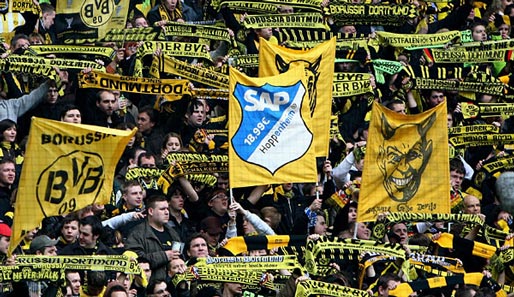 Borussia Dortmund - 1899 Hoffenheim 0:0: Der BVB achtete besonders auf Anti-Hopp-Plakate, ein paar schafften es doch