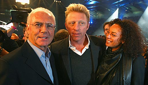 Prominenz unter den Zuschauer: Kaiser Franz Beckenbauer, Boris Becker und Lily Kerssenberg