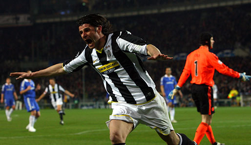 Juventus Turin - FC Chelsea 2:2: Vicenzo Iaquinta erzielte die Führung für Juve und glich das Hinspielergebnis aus