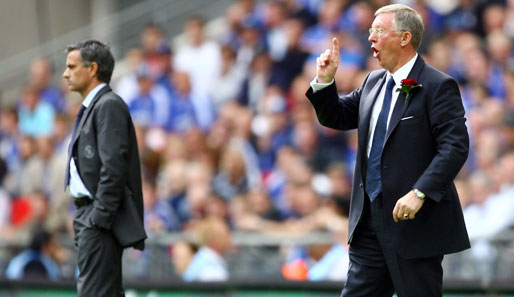 Stehen sich im Champions-League-Achtelfinale wieder gegenüber: Sir Alex Ferguson und Jose Mourinho