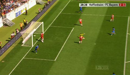 Das Tor zum 2:1 für Hoffenheim. Tonis 2:2 kurz darauf war zu wenig. Die Bayern sind zwei Punkte und sieben Tore schlechter als Wolfsburg