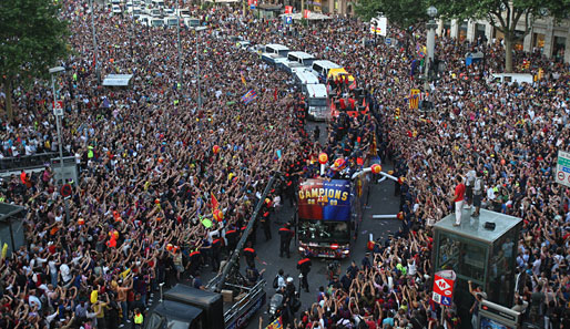 Der FC Barcelona hat das Triple gewonnen und wurde nach dem Champions-League-Sieg gebührend empfangen