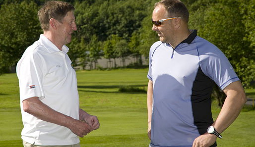 Im Golf-Fachgespräch: Gerd Zewe und Oliver Reck