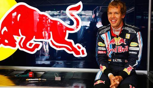 Sebastian Vettel hat gut lachen: Red Bull ist in Silverstone stark