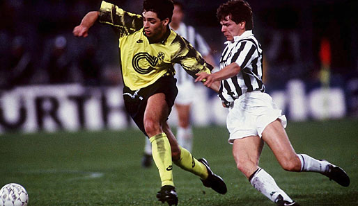 Nach der Weltmeisterschaft 1990 verbrachte Möller (r.) zwei weitere Jahre in Frankfurt, bevor er im Jahr 1992 zu Juventus Turin wechselte