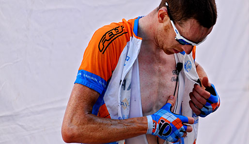 SOS - Bradley Wiggins (GRM) rang nach der 9. Etappe nach Atem und orderte per Funk wohl ein Sauerstoffzelt
