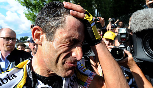 Bittere Tränen bei George Hincapie nach der 14. Etappe von Colmar nach Besancon