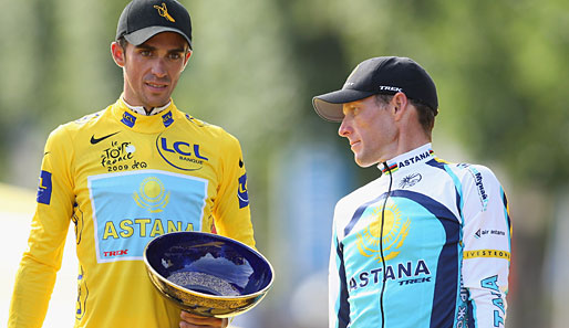 Fünf Minuten und 24 Sekunden länger als Contador benötigte Armstrong für die rund 3500 Kilometer von Monaco nach Paris