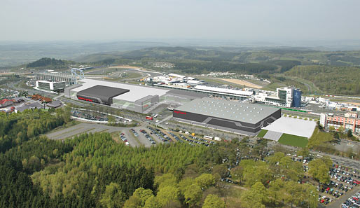 So sieht er aus der Luft aus, der neue Nürburgring. Futuristisch und sicher mit jeder Menge Highlights für die Fans am kommenden Wochenende gespickt