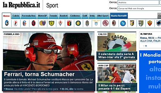 La Repubblica (Italien): Der Kannibale ist zurück. Nach drei Jahren trügerischer Ruhe hat der Renn-Dämon gewonnen. Er riskiert alles, aber er ist ein Geschenk für die Formel 1