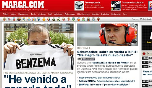 Marca (Spanien): Der Mythos kehrt zurück. Schumacher verhilft Valencia zu neuem Interesse. Die spanische Hafenstadt hat das große Glückslos gezogen