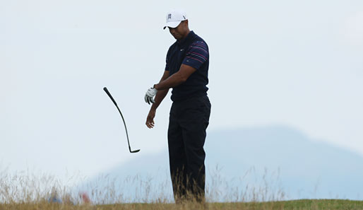 Tiger Woods und der Frust an Tag eins, der Superstar hatte so seine Probleme in Turnberry