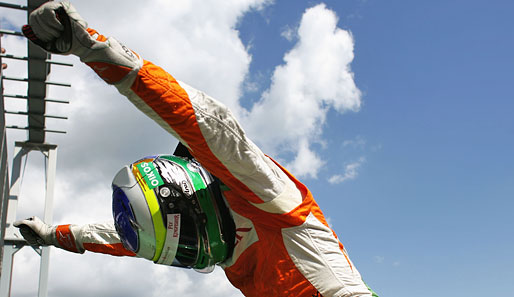 Sensationeller Weise fuhr Fisichella im Force India auf die Pole-Position
