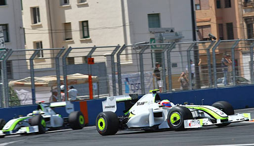 Auch Mercedes-Kunde Brawn GP war wieder stark unterwegs. Rubens Barrichello und Jenson Button mischten ganz vorne mit