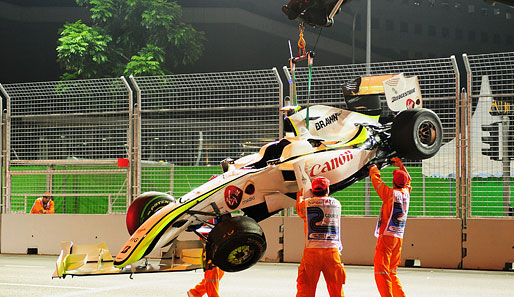 Rubens Barrichello beendete mit einem Crash das Qualifying vorzeitig. Dazu kam für ihn noch ein Getriebewechsel