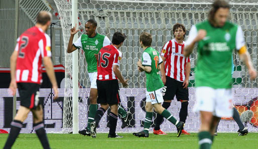 Werder Bremen - Athletic Bilbao 3:1: Naldo erzielte gegen Bilbao sein siebtes Tor im zehnten Pflichtspiel
