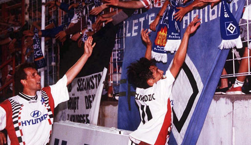 Markus Schupp (l.) spielte in der Saison 96/97 zusammen mit Hasan Salihamidzic (r.) beim HSV