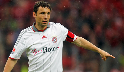Ebenfalls wieder in der Bayern-Stammformation: Kapitän Mark van Bommel