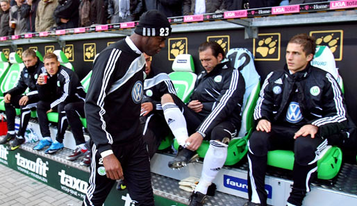 VfL Wolfsburg - Borussia Mönchengladbach 2:1: VfL-Torjäger Grafite nahm zu Beginn der Partie auf der Bank Platz