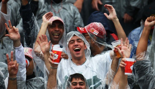 Die Fans hatten trotz des miserabelen Wetters ihren Spaß