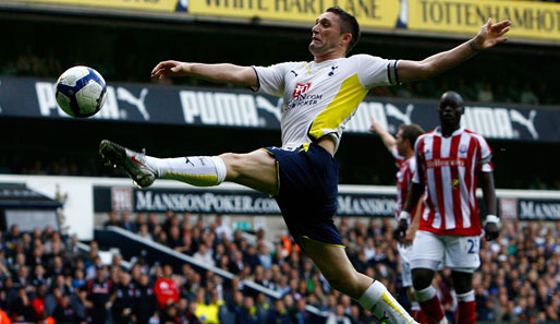Tottenham - Stoke City 0:1 - Robbie Keane streckt sich vergebens