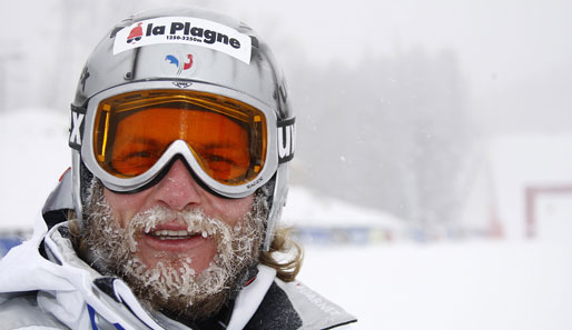 Nein, das ist nicht der Nikolaus. Julien Lizeroux ist vielmehr Slalomspezialist und trainiert in Beaver Creek auch für die Abfahrt - bei jedem Wetter
