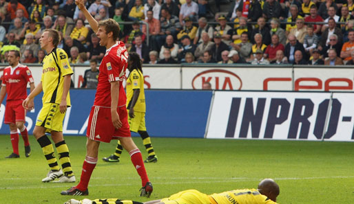 Ihre beste Saisonleistung in der Bundesliga lieferten die Bayern beim 5:1-Auswärtssieg in Dortmund ab - Müller traf doppelt