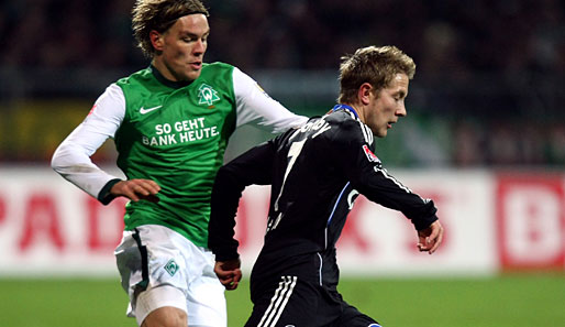 Werder Bremen - Schalke 04 0:2: Für Schalke durfte Lewis Holtby mal wieder von Beginn an ran. Doch bei Clemens Fritz war der Youngster meist gut aufgehoben