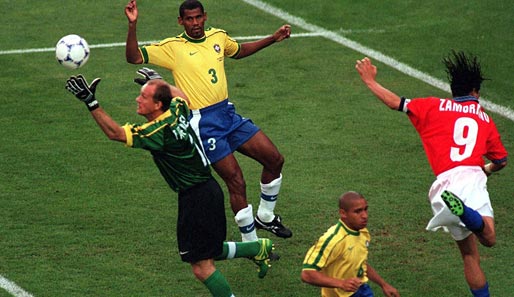 Platz 10: Claudio Taffarel. Weltmeister 1994, Copa-America-Sieger 1997. 101 Länderspiele für Brasilien