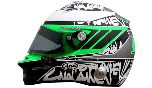 Das ist der Helm von Heikki Kovalainen (Lotus)
