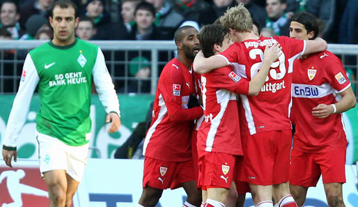 Schon in der 15. Minute erwischte Stuttgarts Pavel Pogrebnyak die Bremer eiskalt mit der Führung für den VfB. Am Ende trennte man sich 2:2