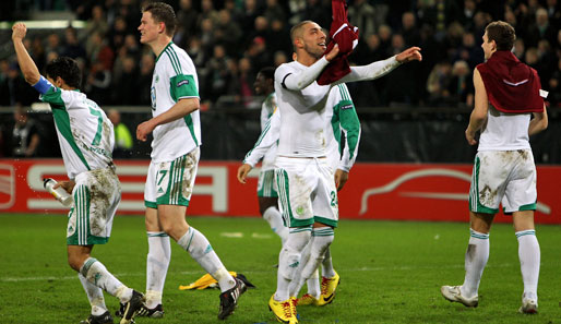 Anschließend kannte der Wolfsburger Jubel keine Grenzen. Der VfL steht zum ersten Mal in der Vereinsgeschichte im Viertelfinale eines europäischen Wettbewerbs