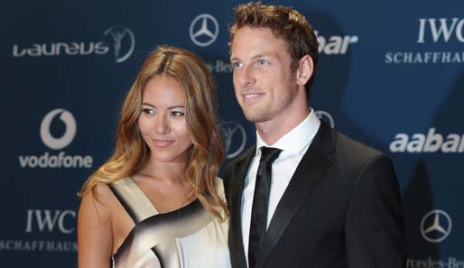 Formel-1-Star Jenson Button holte sich den Laureus Award in der Kategorie "Durchbruch des Jahres"