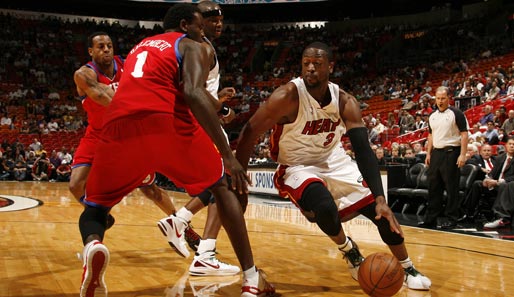 Dwyane Wade von Miami Heat sichert sich mit eine, Schnitt von 1,84 knapp den vierten Platz in der Steal-Wertung