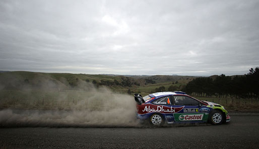 Mit dem Auto durch Mittelerde: Jari-Matti Latvala und Beifahrer Jarmo Lehtinen sind bei der WRC Rally in Neuseeland am Drehort der Herr-der-Ringe-Triologie ganz vorne mit dabei