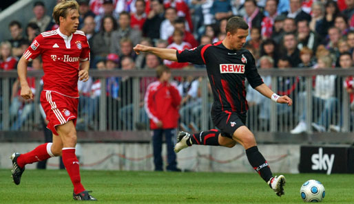 Auch die Bayern rutschten in die Krise, Höhepunkt war das Gastspiel von Ex-Münchner Lukas Podolski (r.). Nach dem 0:0 gegen Köln stand der FCB auf Rang acht