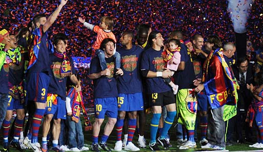 "Campeones, Campeones, Campeones ole-oleeeeee!" Barca stellte einen Meisterrekord auf: 99 Punkte hatte noch keine Mannschaft in Spanien