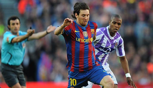 Lionel Messi war auch gegen Valladolid nicht zu halten. Der Argentinier erzielte seine Saisontore 33 und 34