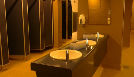 Wie im 5-Sterne-Hotel - die Toilette im Stadion