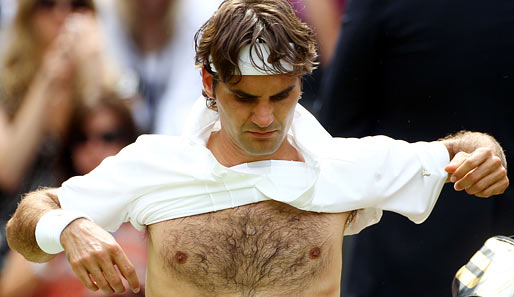 Wimbledon, Tag 1: Doch dann zeigte Roger Federer, was für ein Bär er ist, und drehte die Partie noch um