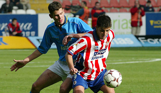 Im Jahr 2000 wurde David Villa (r.) von der B-Mannschaft von Sporting Gijon in den Profi-Kader aufgenommen