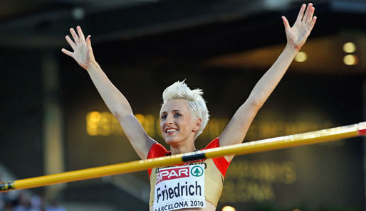 Tag 6 - Fünf Medaillen zum Abschluss: Ariane Friedrich scheiterte dreimal an der Marke von 2,03 Meter, doch immerhin reichte es noch für Hochsprung-Bronze