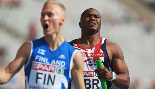 Ein finnischer Sprinter schneller als ein britischer? In der Tat. Die Briten patzten bei der 4x100 m Staffel und verpassten das EM-Finale