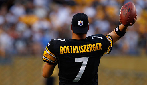 Quarterback Ben Roethlisberger von den Pittsburgh Steelers lässt es vor dem Match gegen die Detroit Lions gemächlicher angehen