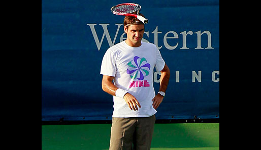 Roger Federer spielt Tennis mit Köpfchen. Diese Strategie verinnerlicht und perfektioniert er im Training, wie hier beim ATP-Turnier in Cincinnati