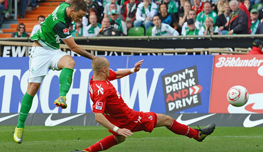 Bremens Marko Arnautovic erzielt gegen Köln den 4:2-Endstand