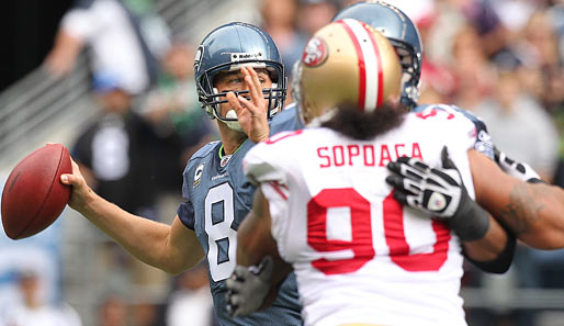 Seattle Seahawks - San Francisco 49ers 31:6 - Seahawks-Quarterback Matt Hasselbeck warf zwei Touchdown-Pässe zum ungefährdeten Sieg