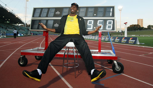 Sprint-König Usain Bolt weilt beim Athletic Allstar Meeting in Australien. Da hat man auch mal Zeit für lässige Posen