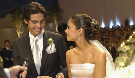 Brasiliens Traumpaar - Kaka und Caroline Celico bei ihrer Hochzeit 2005 in Sao Paulo